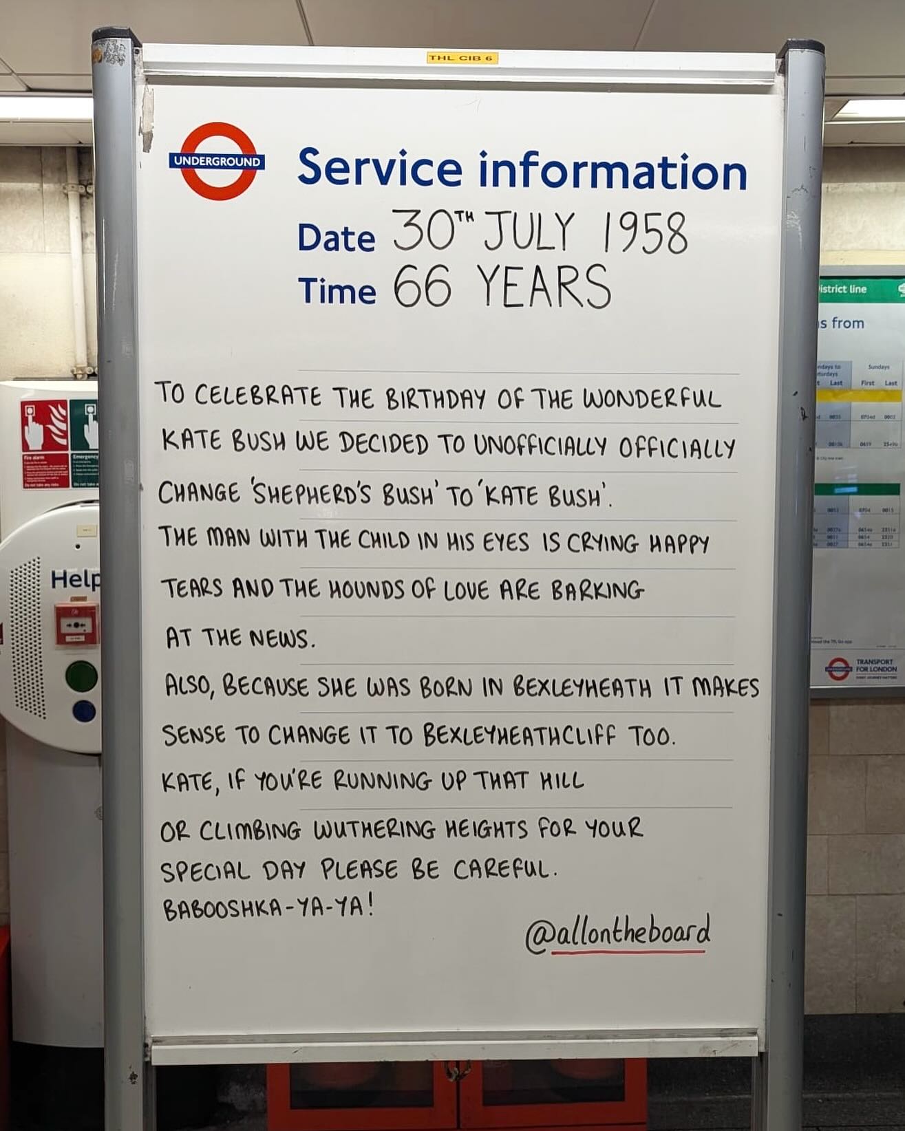 Image from Shepherd’s Bush station